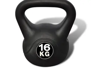 Kettlebell 16 kg med plastbelægning