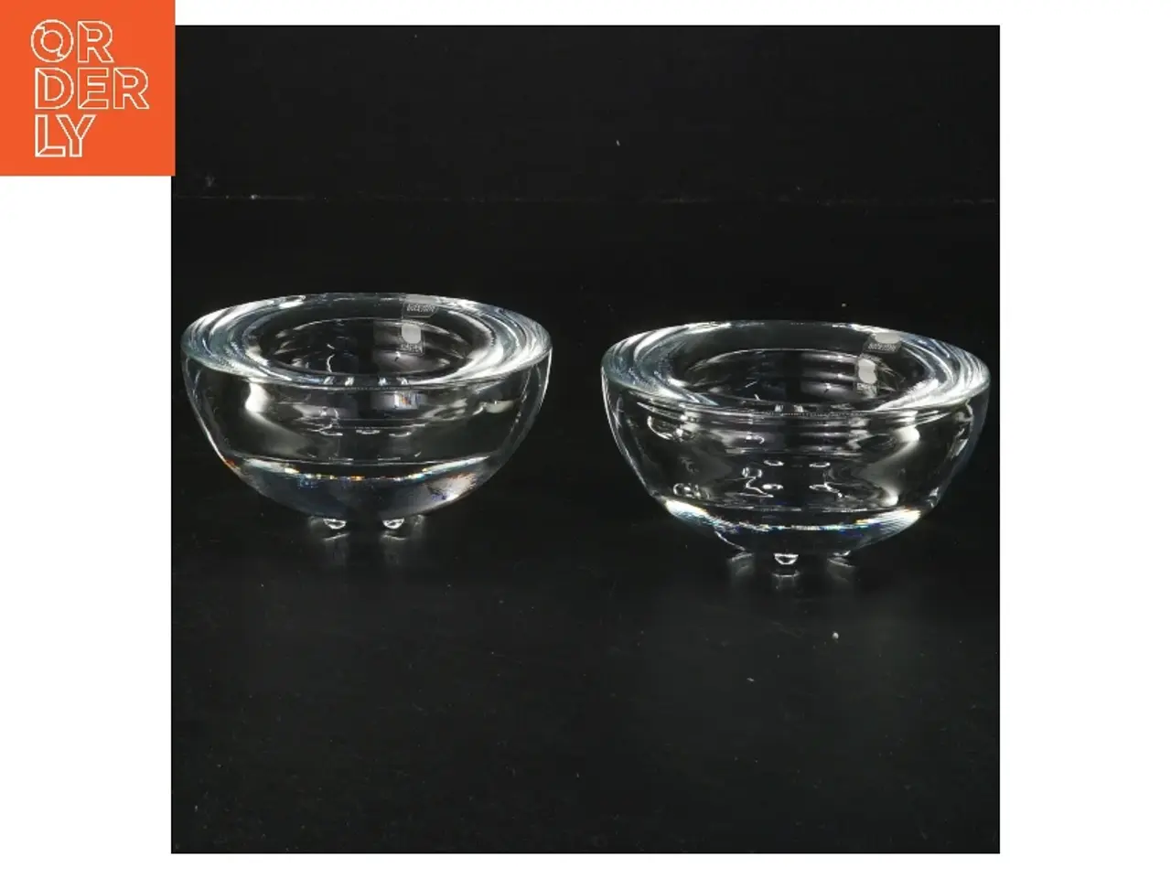 Billede 1 - Glas fyrfadslys holdere (str. 9x4 cm)
