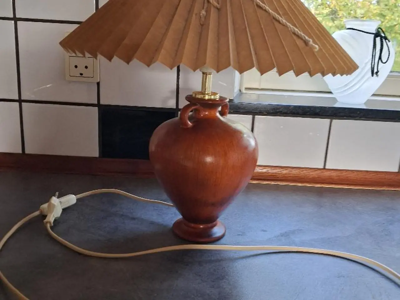 Billede 1 - Odreco vintage bordlampe – Dansk design med plisse