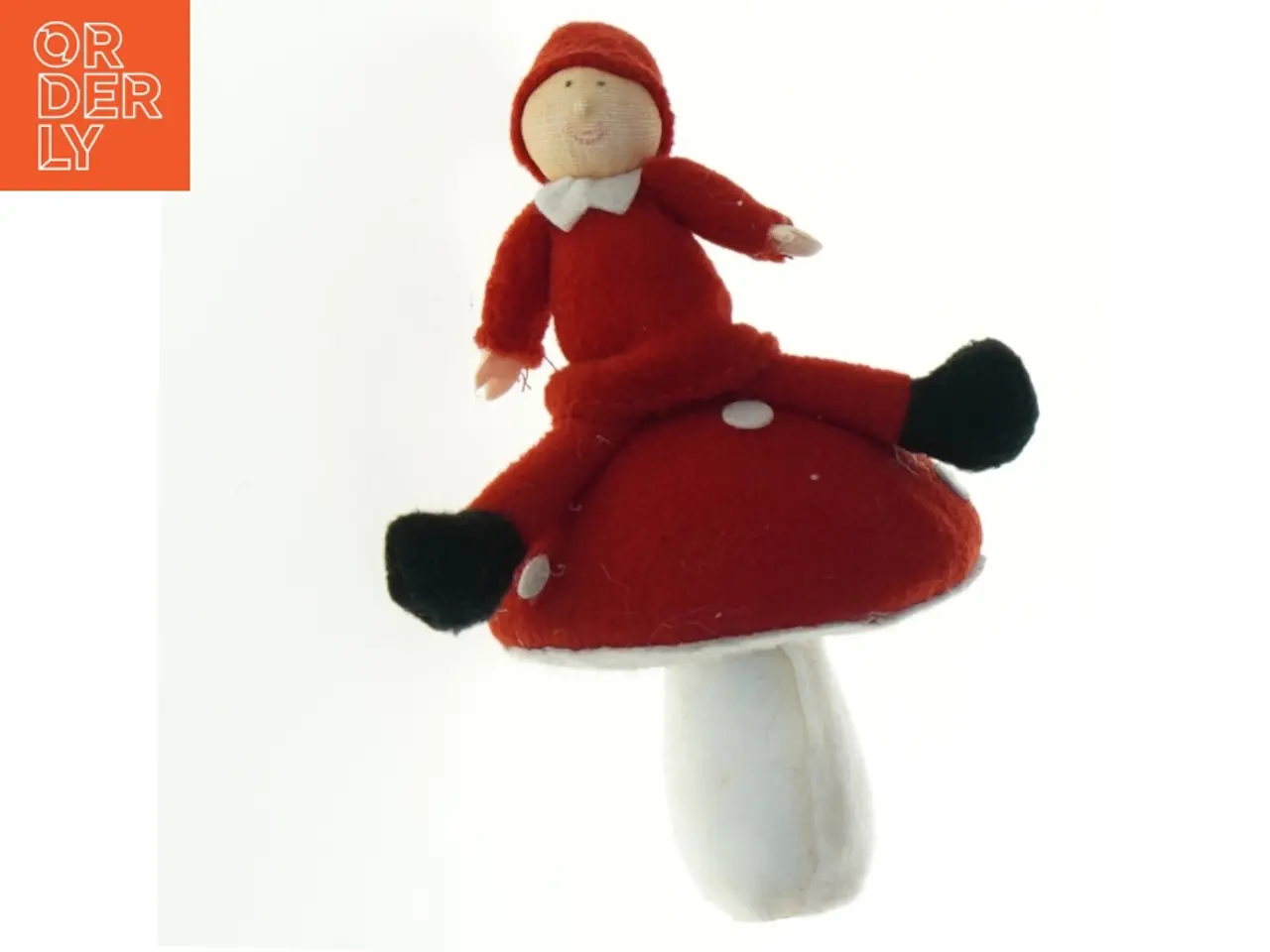 Billede 1 - Filtet nisse på svamp figur (str. 15x8 cm)
