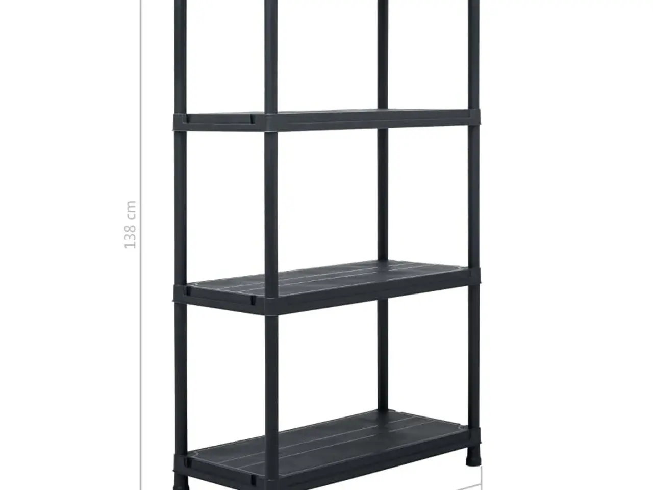 Billede 8 - Opbevaringsreol sort 60 x 30 x 138 cm - 100 kg