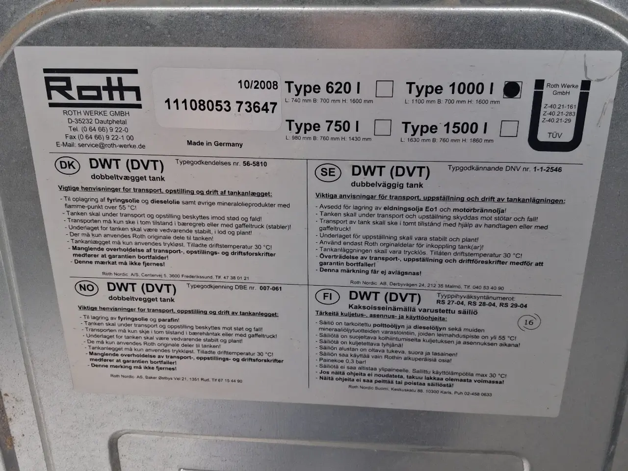 Billede 2 - 1000 liter tank