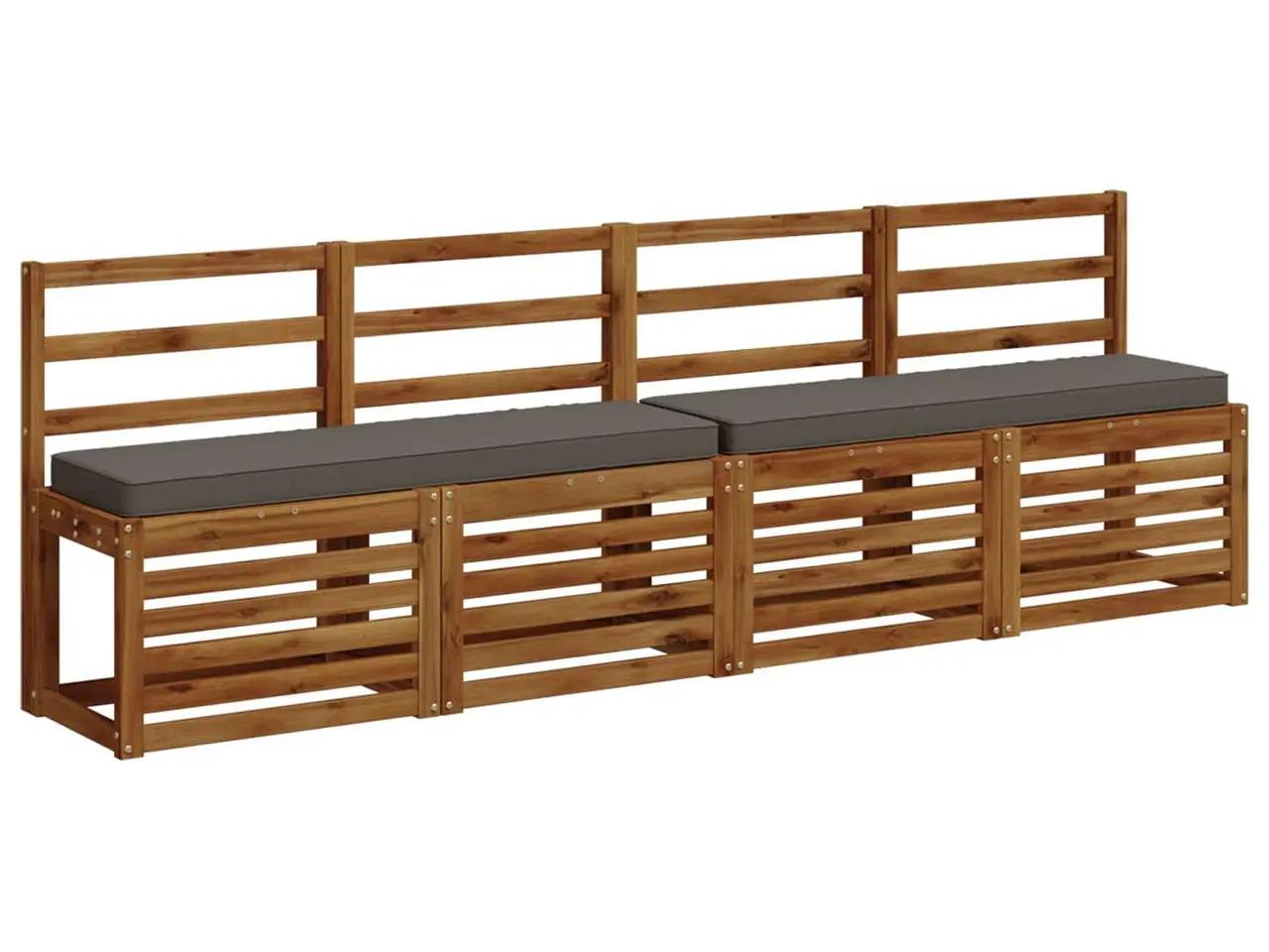 Billede 2 - Bænkepude VUGHT - grå 100 x 30 x 5 cm