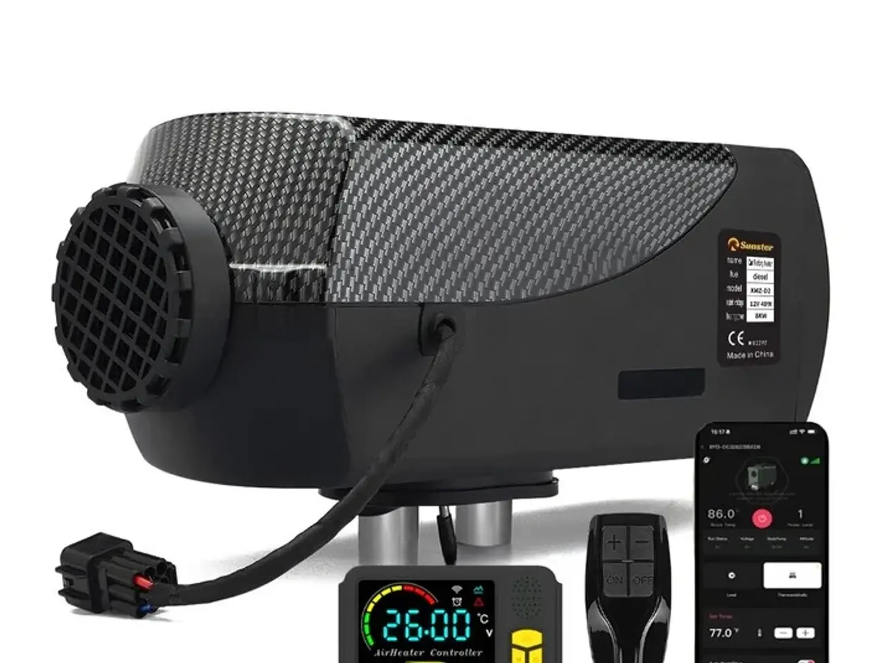Billede 1 - Sunster Dieselfyr 2kW 12/24V med Bluetooth