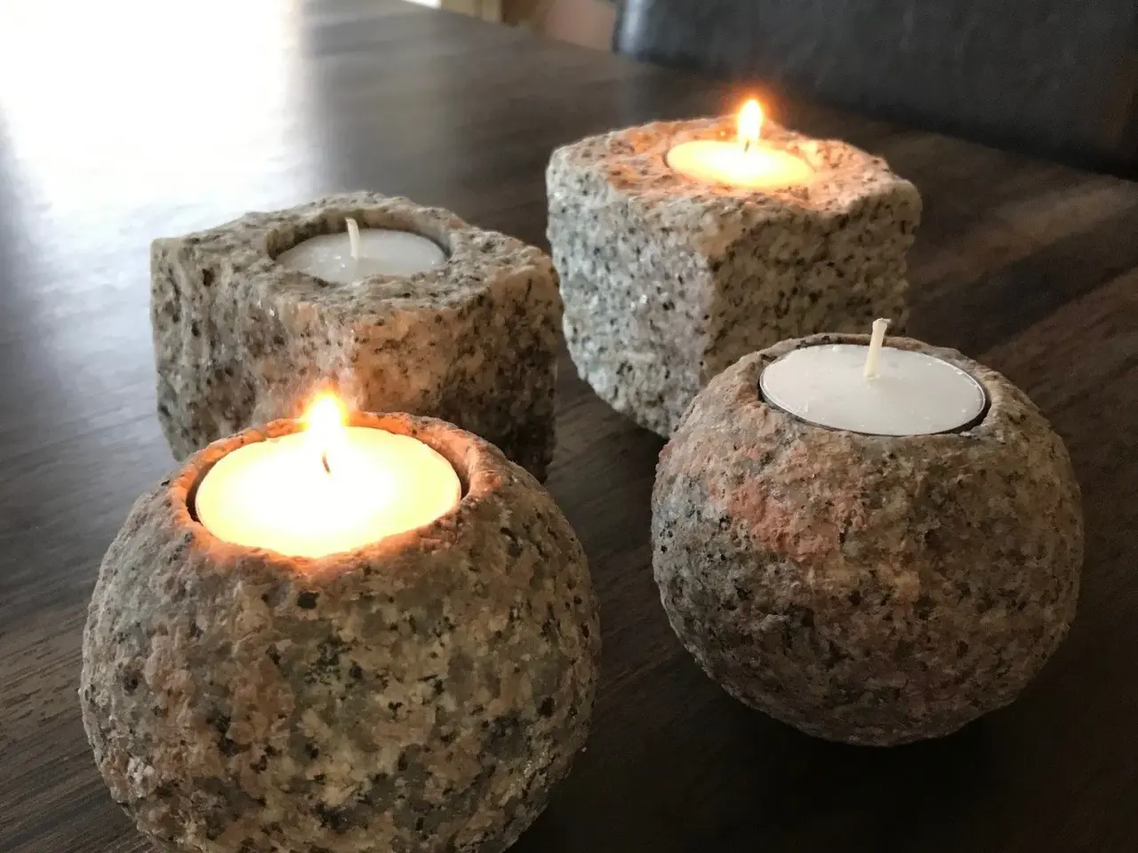 Billede 2 - Granit fyrfadslysestager