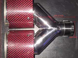 Dual Udstødning Rød Carbon