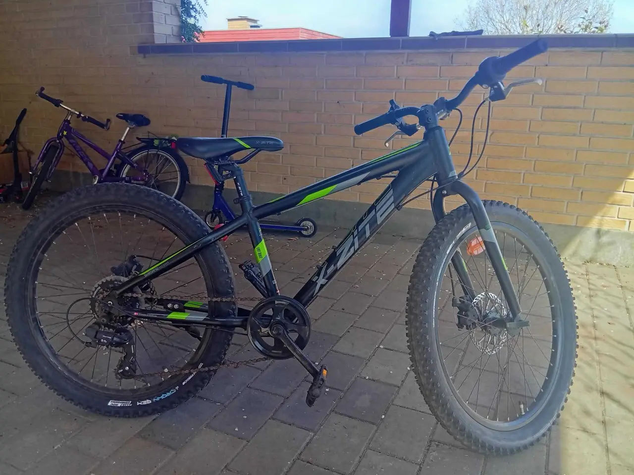 Billede 3 - Fatbike MTB alu 24" 7-speed sort/grøn	