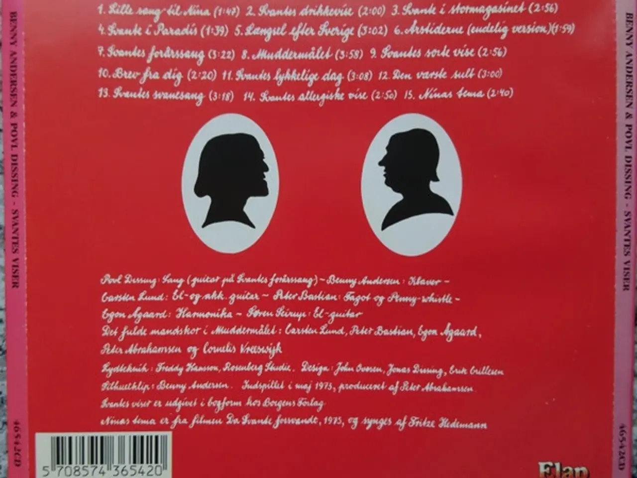 Billede 2 - Benny Andersen & Povl… – Svantes Viser – CD