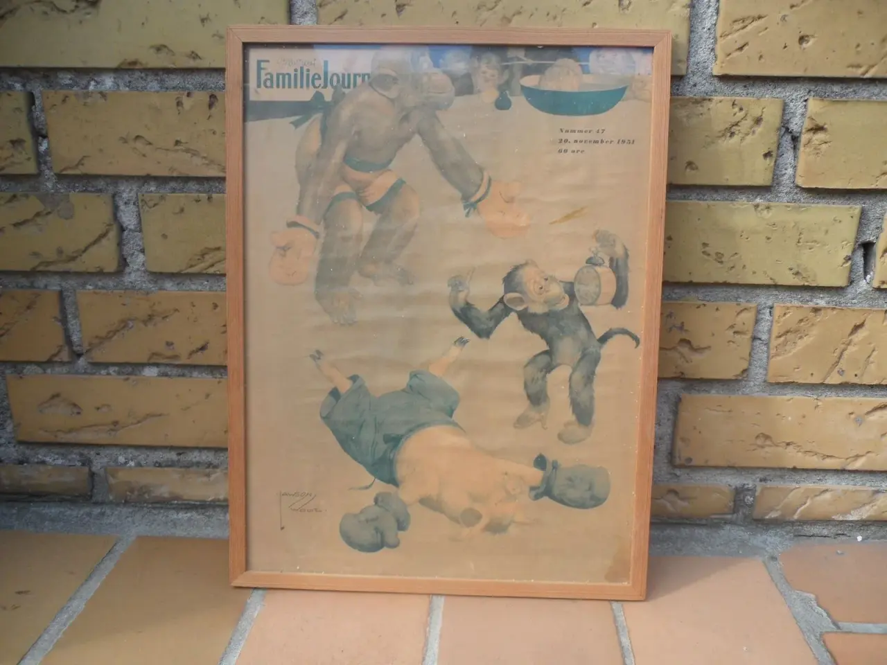 Billede 1 - Flot abe forside fra 1951 familiejournal
