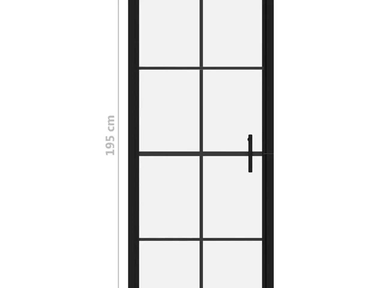Billede 5 - Brusedør 91 x 195 cm hærdet glas sort