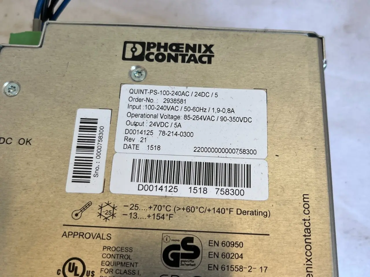 Billede 8 - Phoenix Contact QUINT-PS-100-240AC/24DC/5 24V 5A