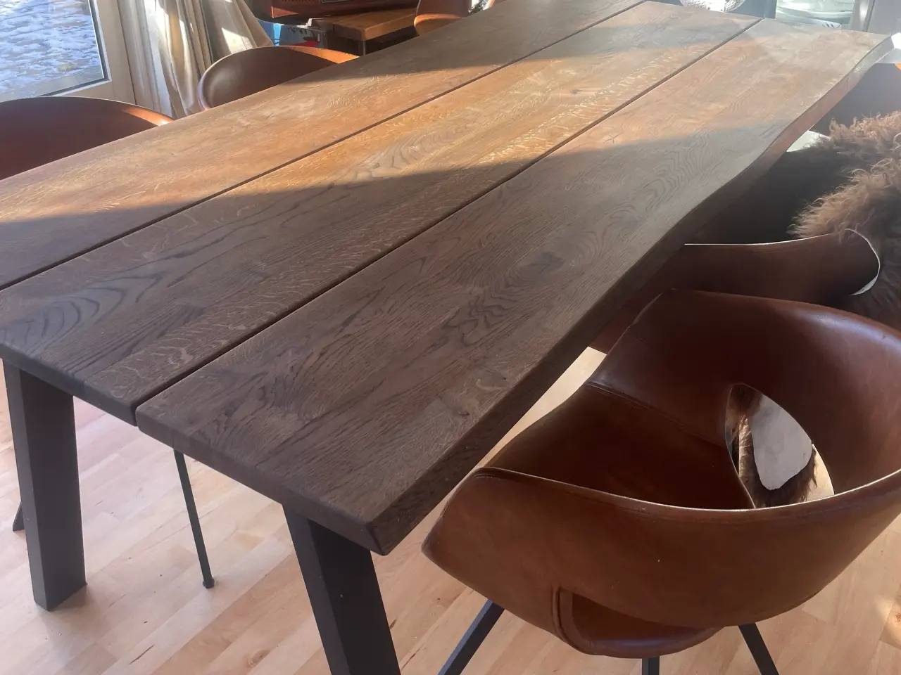 Billede 1 - Plankebord mørkt træ 
