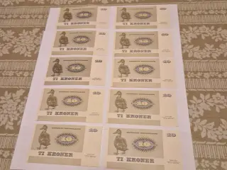 Gamle pengesedler 10 kroner