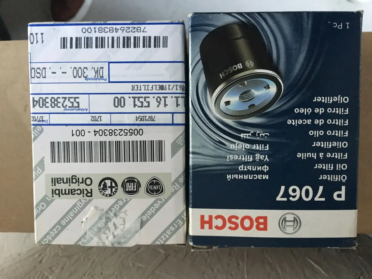 Billede 2 - 2 stk. oliefilter til Fiat Punto 1.3 D.