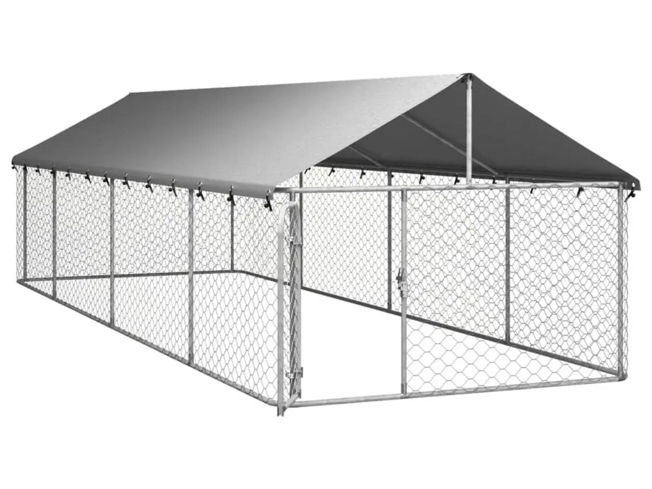 Billede 4 - Udendørs hundebur med tag - 600 x 200 x 150 cm