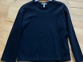 Sort H&M Basics top, str. S, men loose fit, bomuld