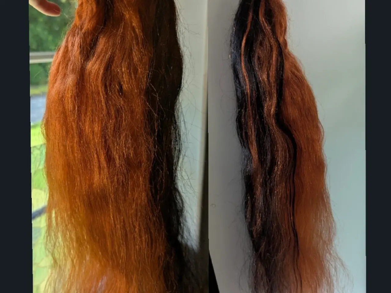 Billede 4 - Orangefarvet human extensions m/ reflekser 72 cm