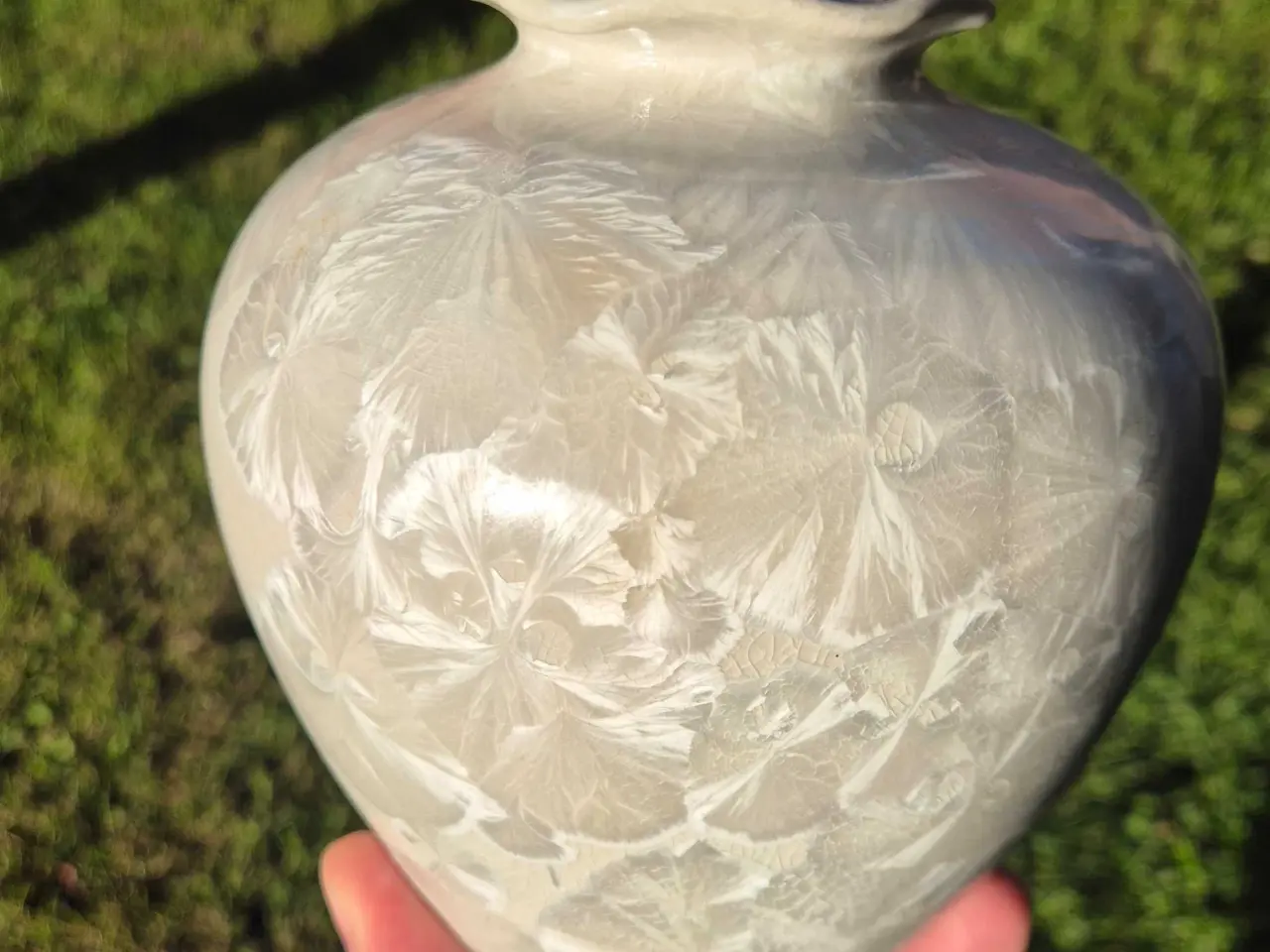 Billede 2 - Keramik vase med krystal glasur