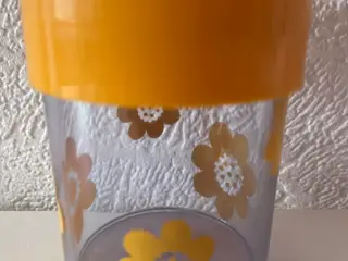 Lille Erik Kold Opbevaringsdåse m/Gule Blomster. 