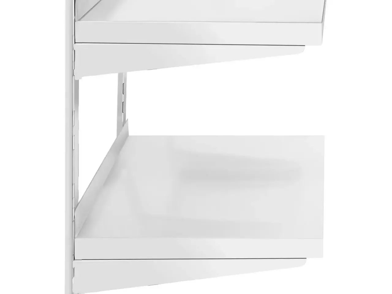 Billede 2 - Væghylde i rustfrit stål – dobbeltmodel – 80x40cm