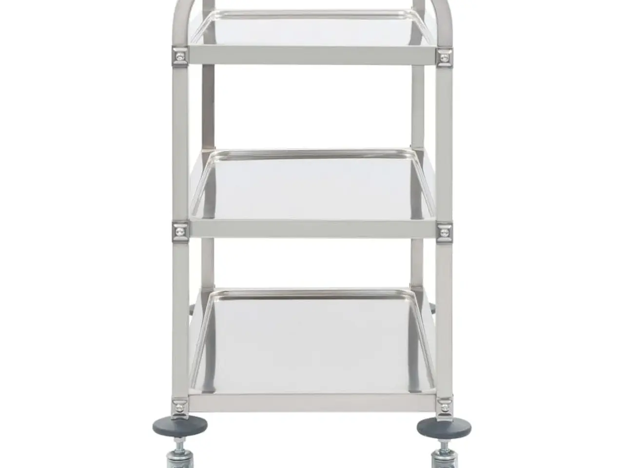Billede 3 - Køkkenvogn med 3 hylder i rustfrit stål - 95 x 45 x 83,5 cm