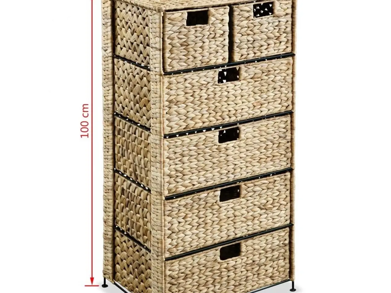 Billede 6 - Opbevaringsenhed med 6 kurve 47 x 37 x 100 cm vandhyacint