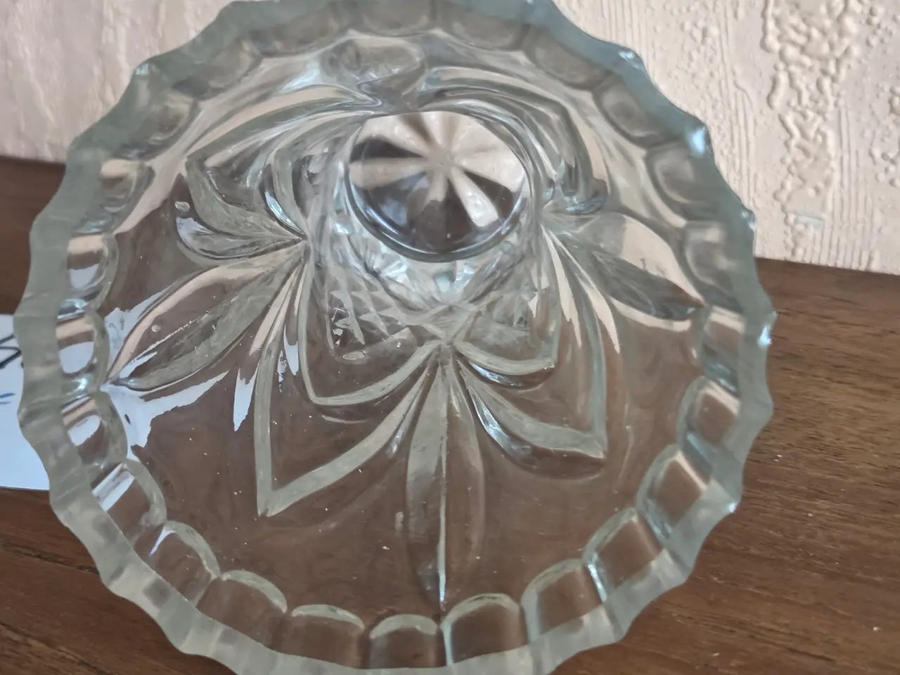 Billede 3 - Glasvase med mønster, H: 19 cm