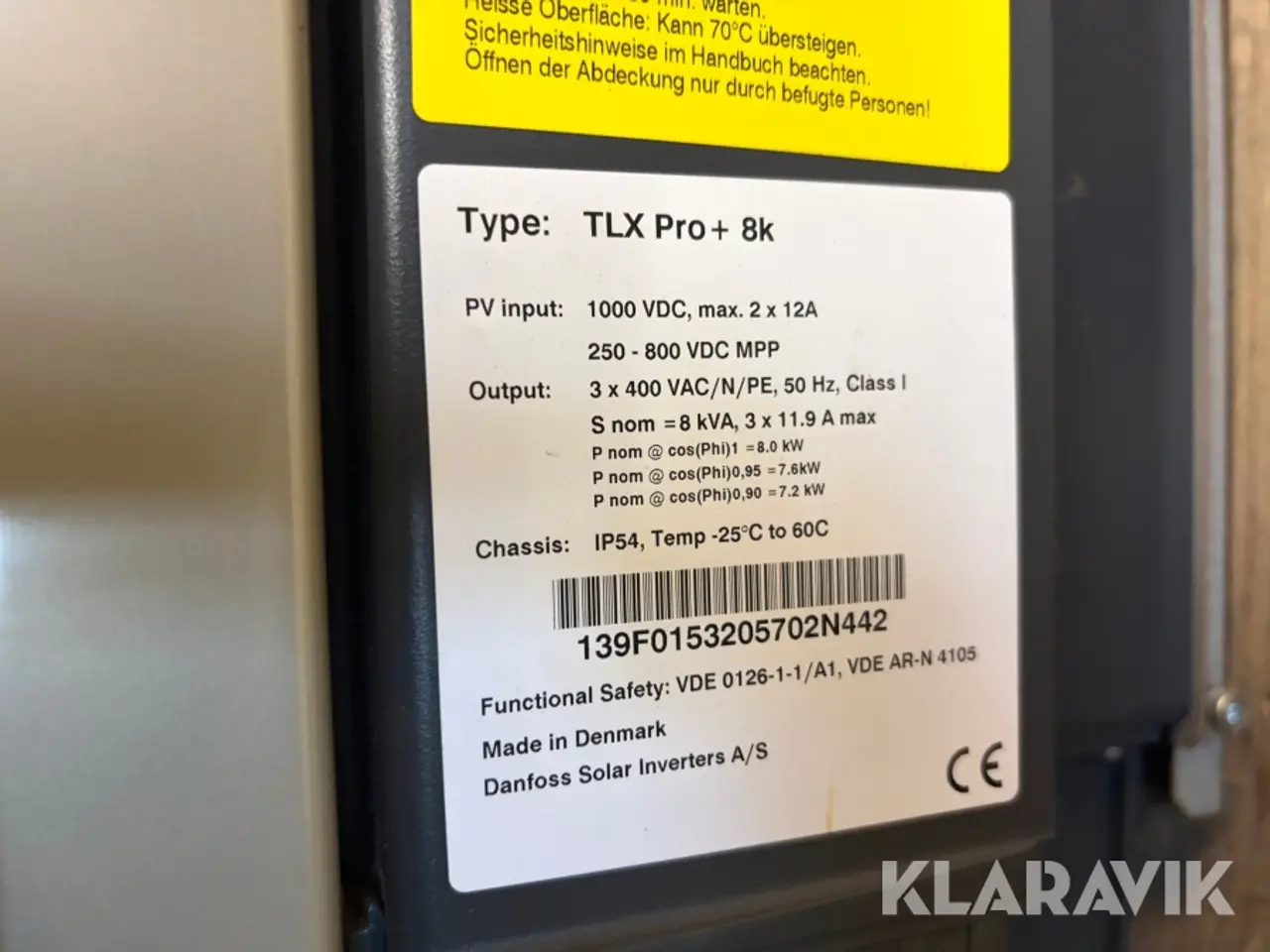 Billede 6 - Solcelle inverter Danfoss TripleLynx Pro+ 8k TLX Pro+ 8k