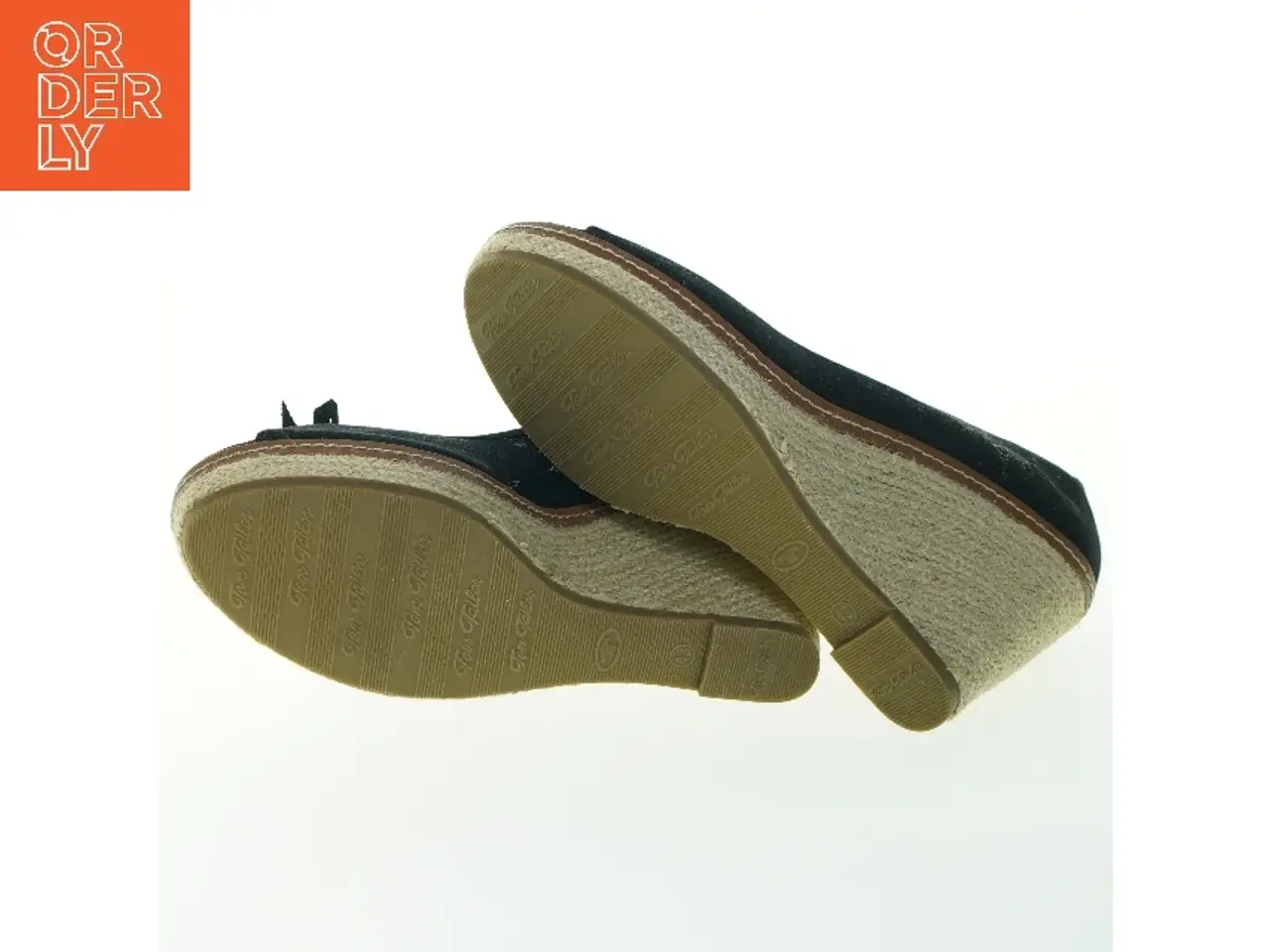 Billede 5 - Sorte espadriller med kilehæl fra Tom Tailor (str. 43 )