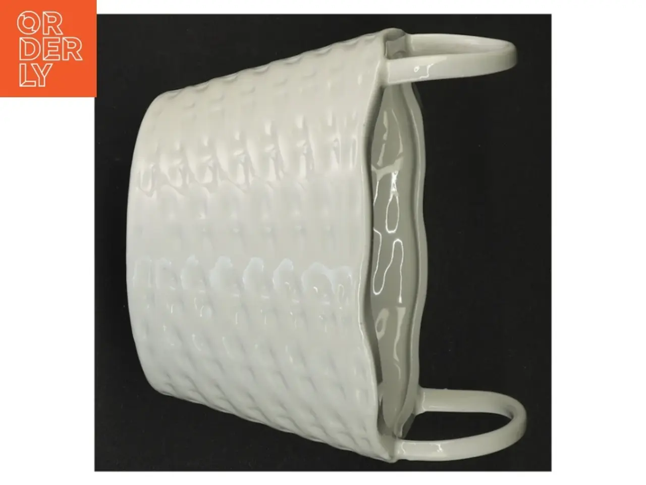 Billede 4 - Porcelænsskål formet som kurv (str. 14 x 12 x 13 komma 25 cm)