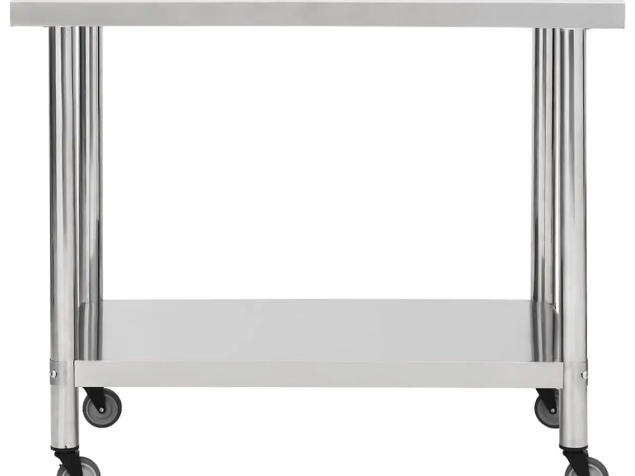 Billede 3 - Arbejdsbord til køkken med hjul 100×60×85 cm - rustfrit stål