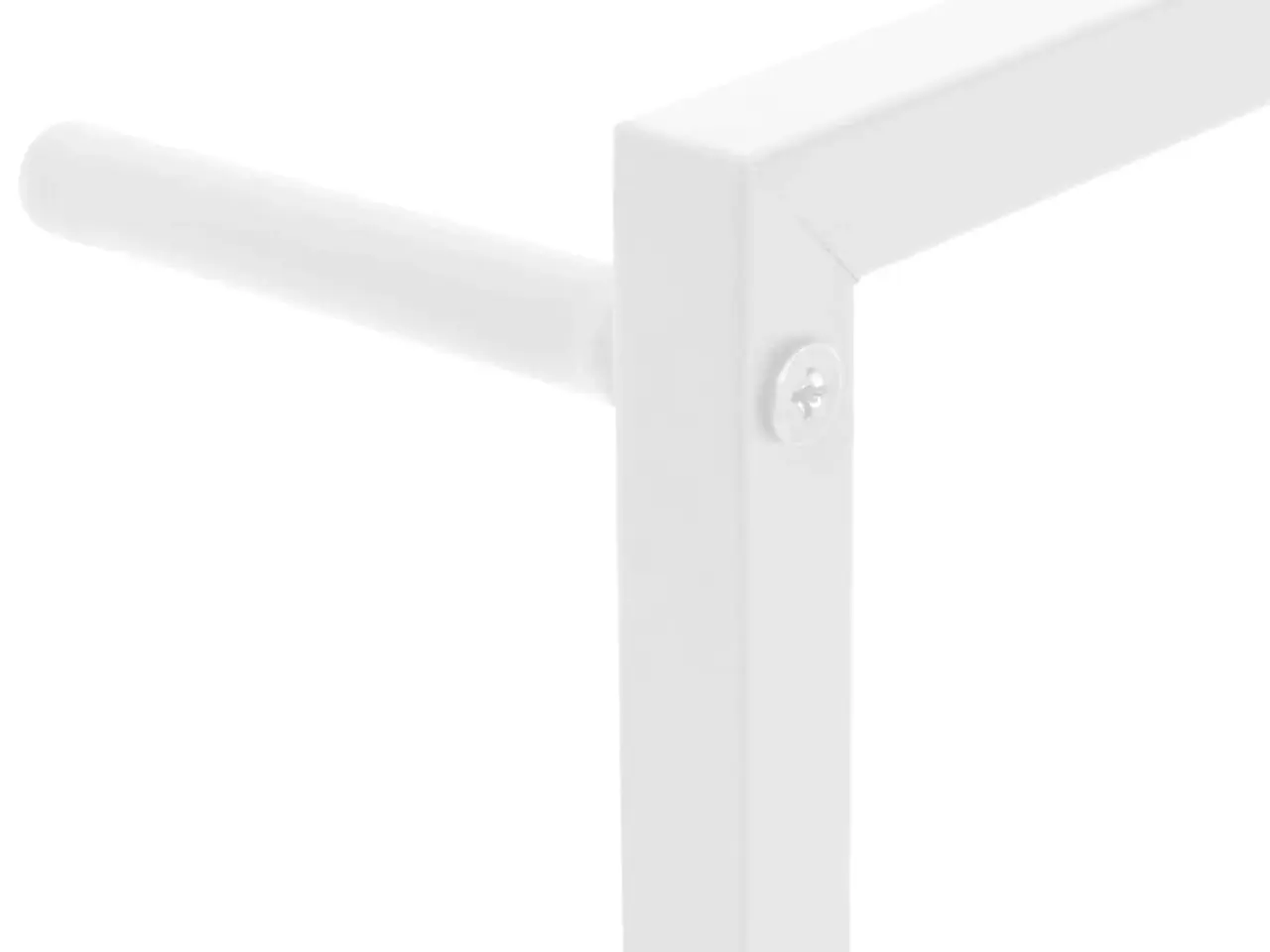 Billede 5 - Håndklædestativ hvid 45x10x115 cm stål
