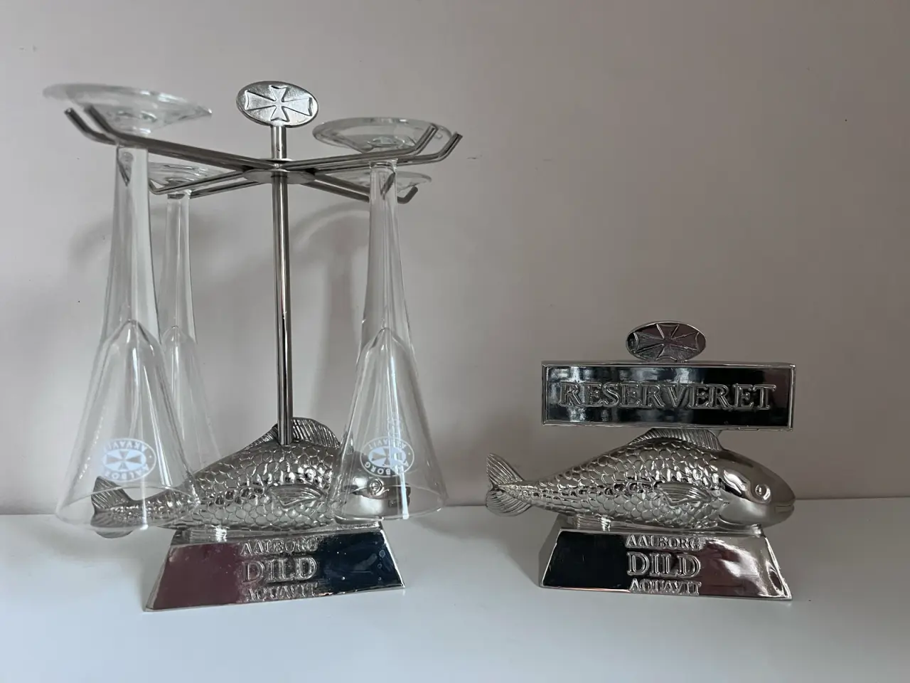 Billede 1 - Ålborg akvavit snapseglas holder inkl skilt 