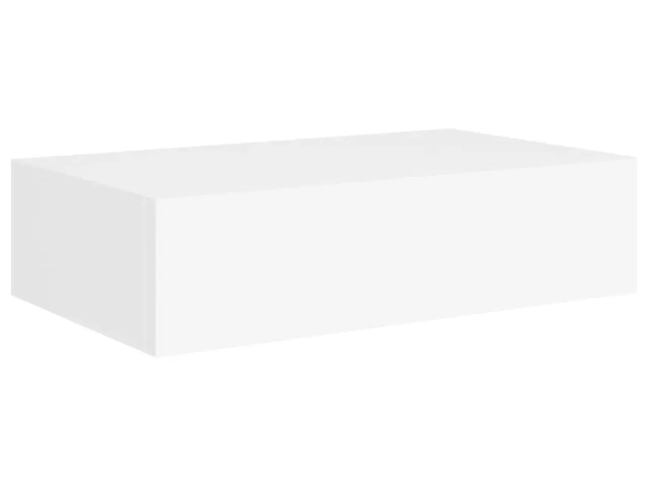 Billede 2 - Væghylder med skuffer - 2 stk. 40×23,5×10 cm i hvid MDF
