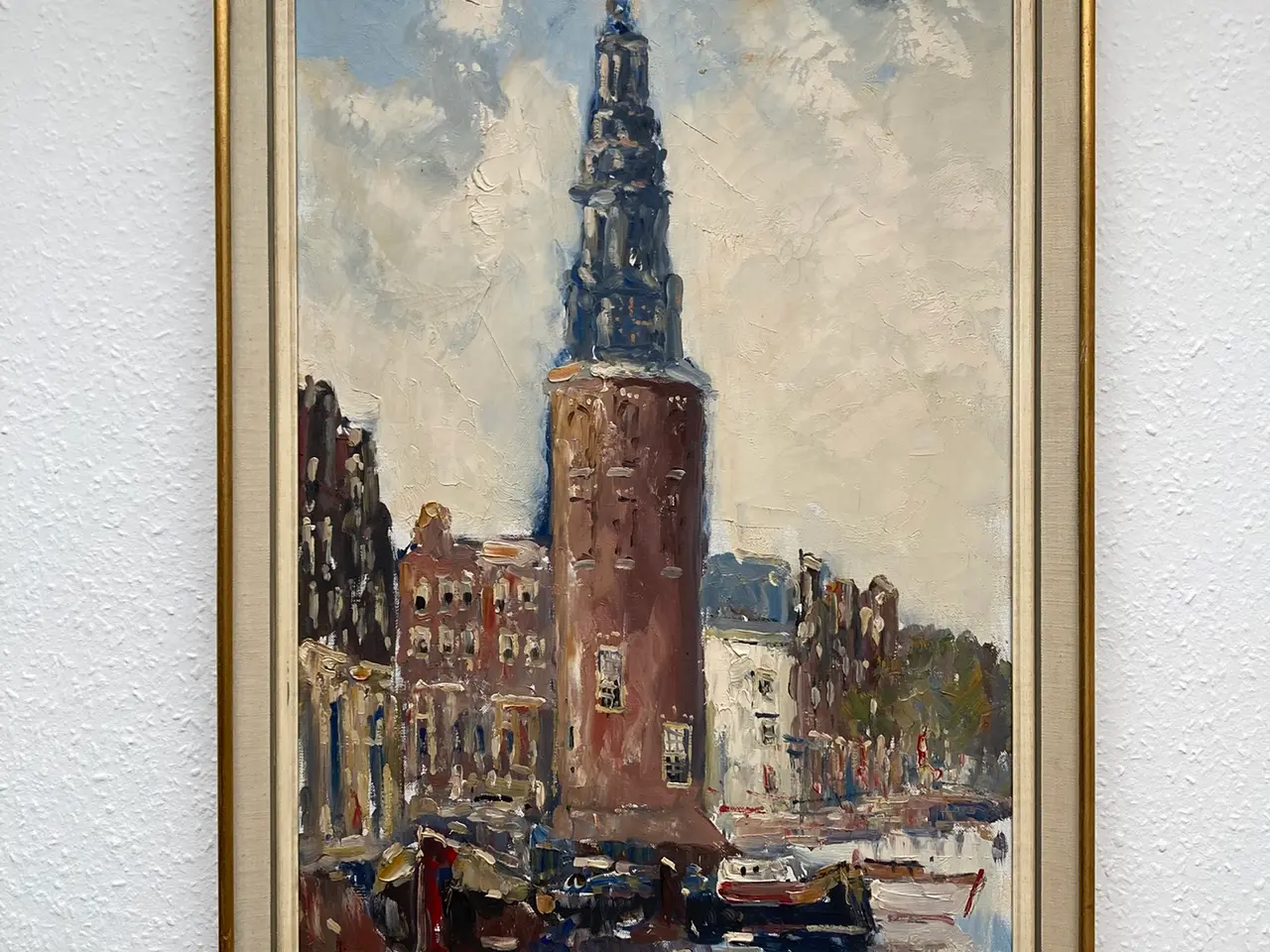 Billede 1 - Cornelis Verheijen- oliemaleri af Montelbaanstoren