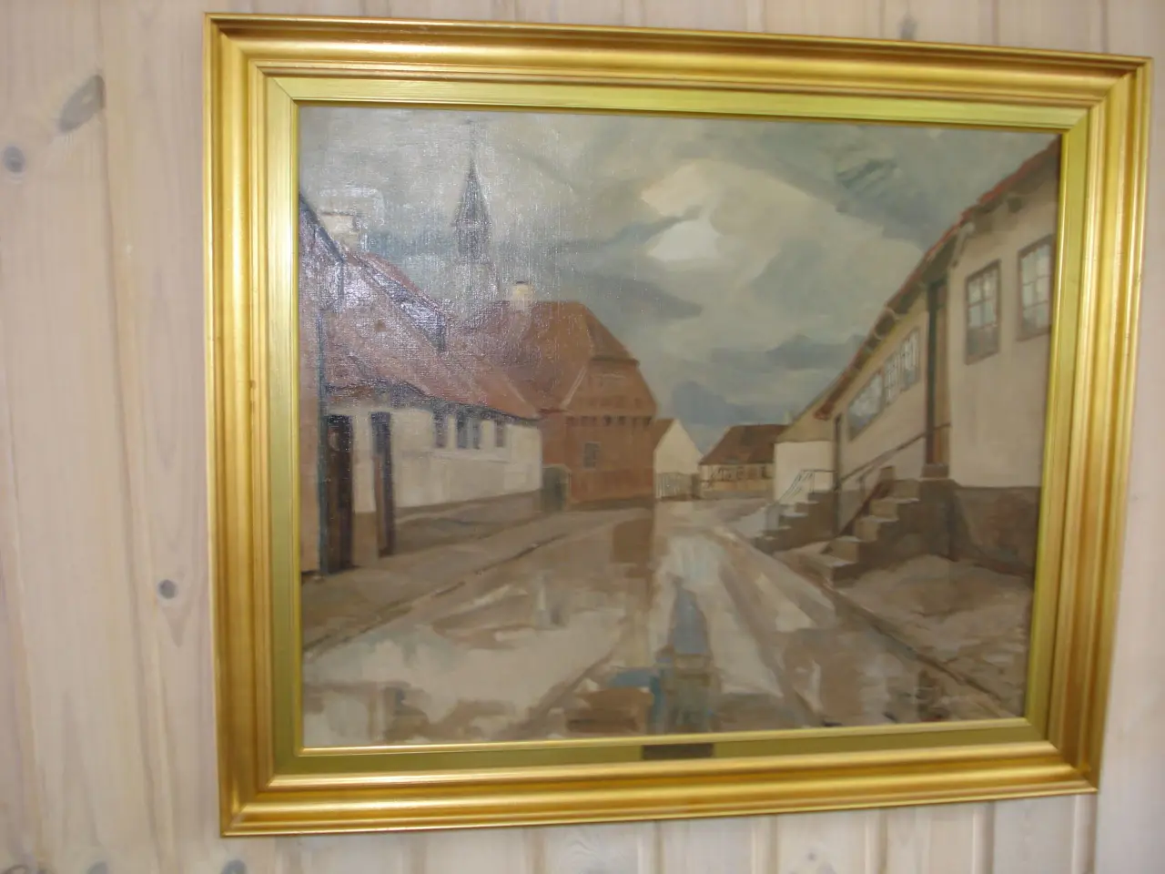 Billede 1 - Maleri . motiv fra Ebeltoft