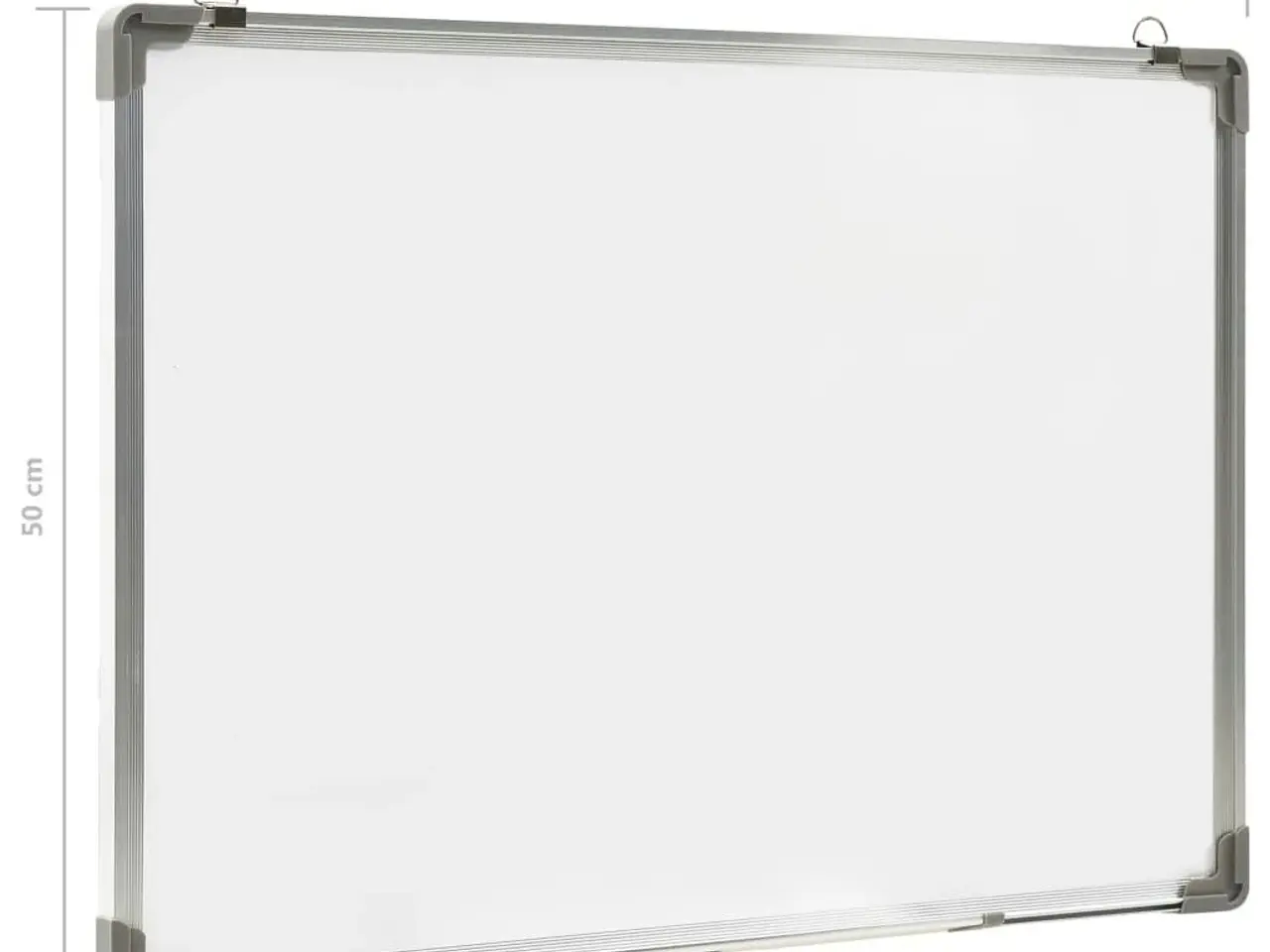 Billede 9 - Magnetisk whiteboard 70 × 50 cm - væghængt tavle i stål, hvid