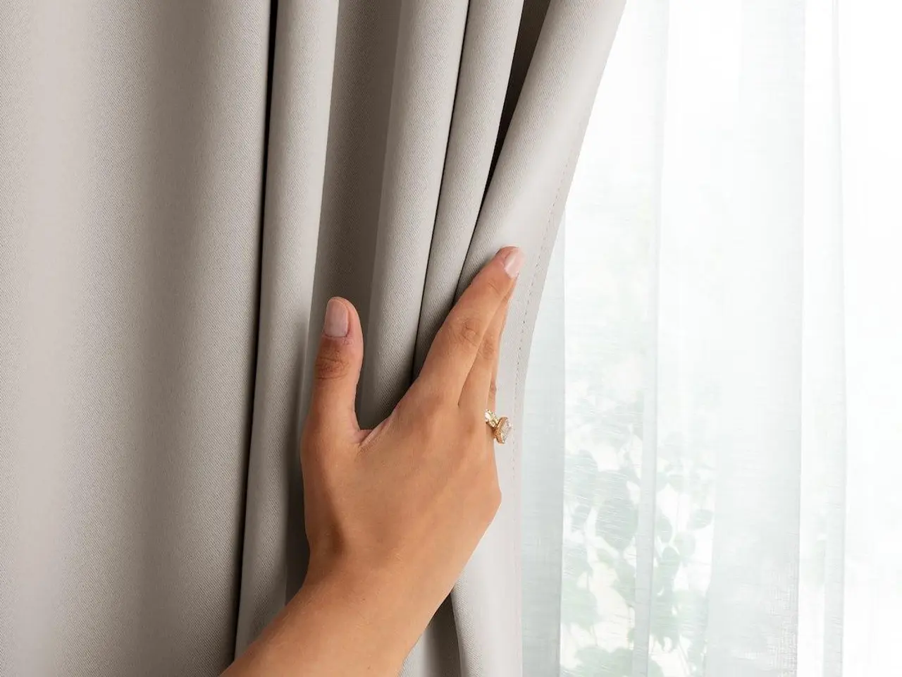 Billede 7 - Mørklægningsgardin RESTILO BLACKOUT - lys beige, 140 x 230 cm