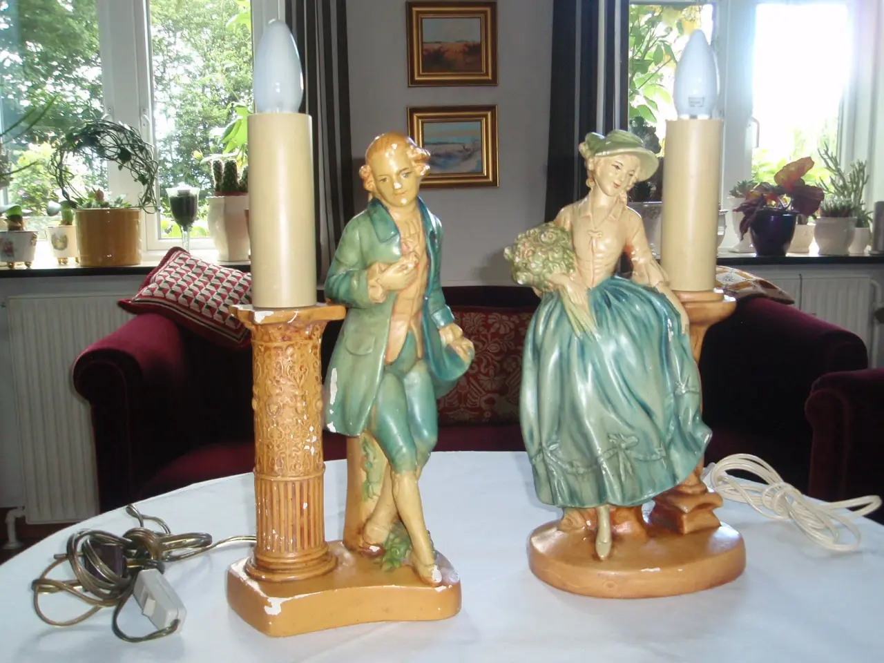 Billede 1 - 2 stk gamle Vintage lamper
