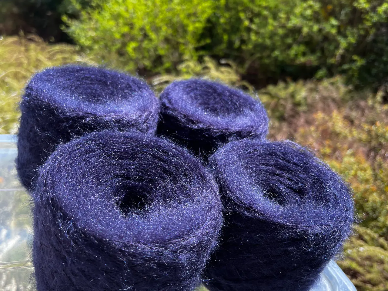 Billede 2 - Italiensk Mohair/Silke Garn 400g - Mørk Navyblå