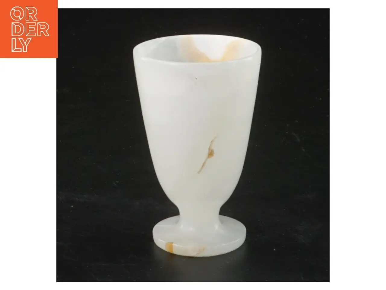 Billede 1 - Alabaster vase (str. Ø 5 cm længde 8 cm)