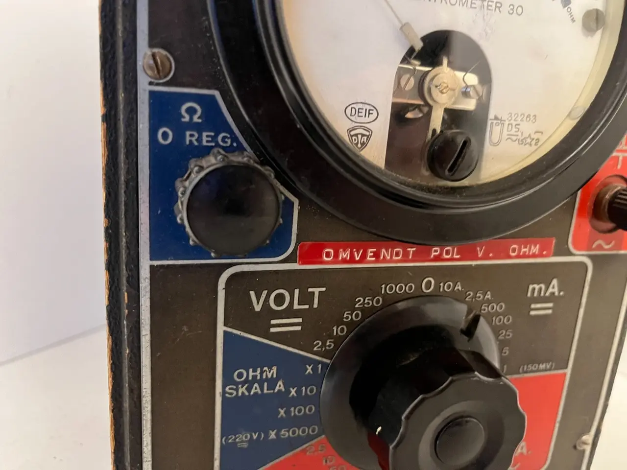 Billede 6 - Vintage DEIF Elektrometer 30 Multimeter Voltmeter