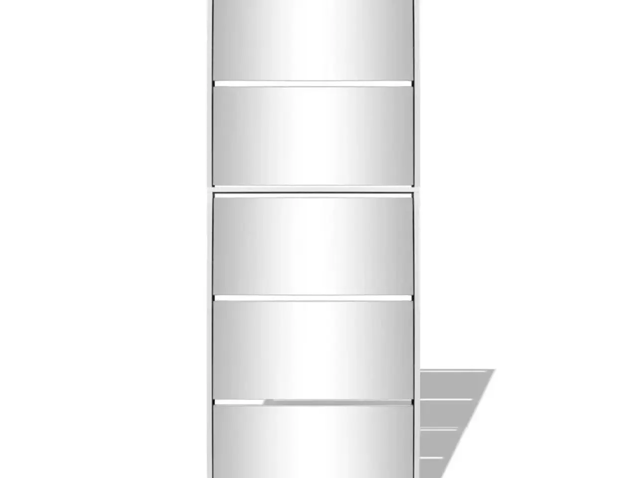 Billede 4 - Skoskab med spejl - 5 rum, 63×17×169,5 cm, hvid