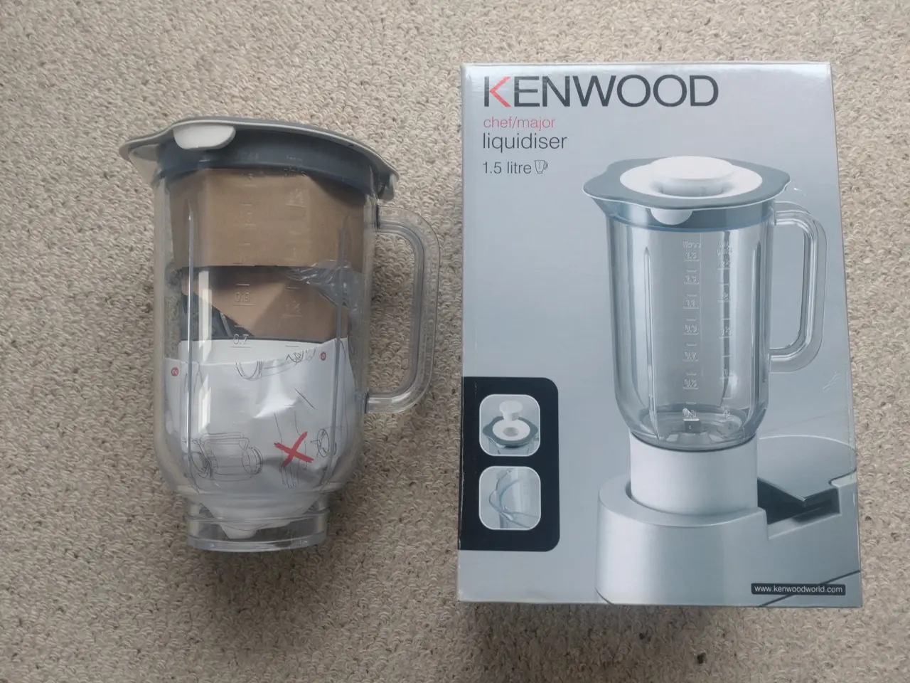 Billede 6 - Kenwood Major køkkenmaskine 900w med blender, hvid