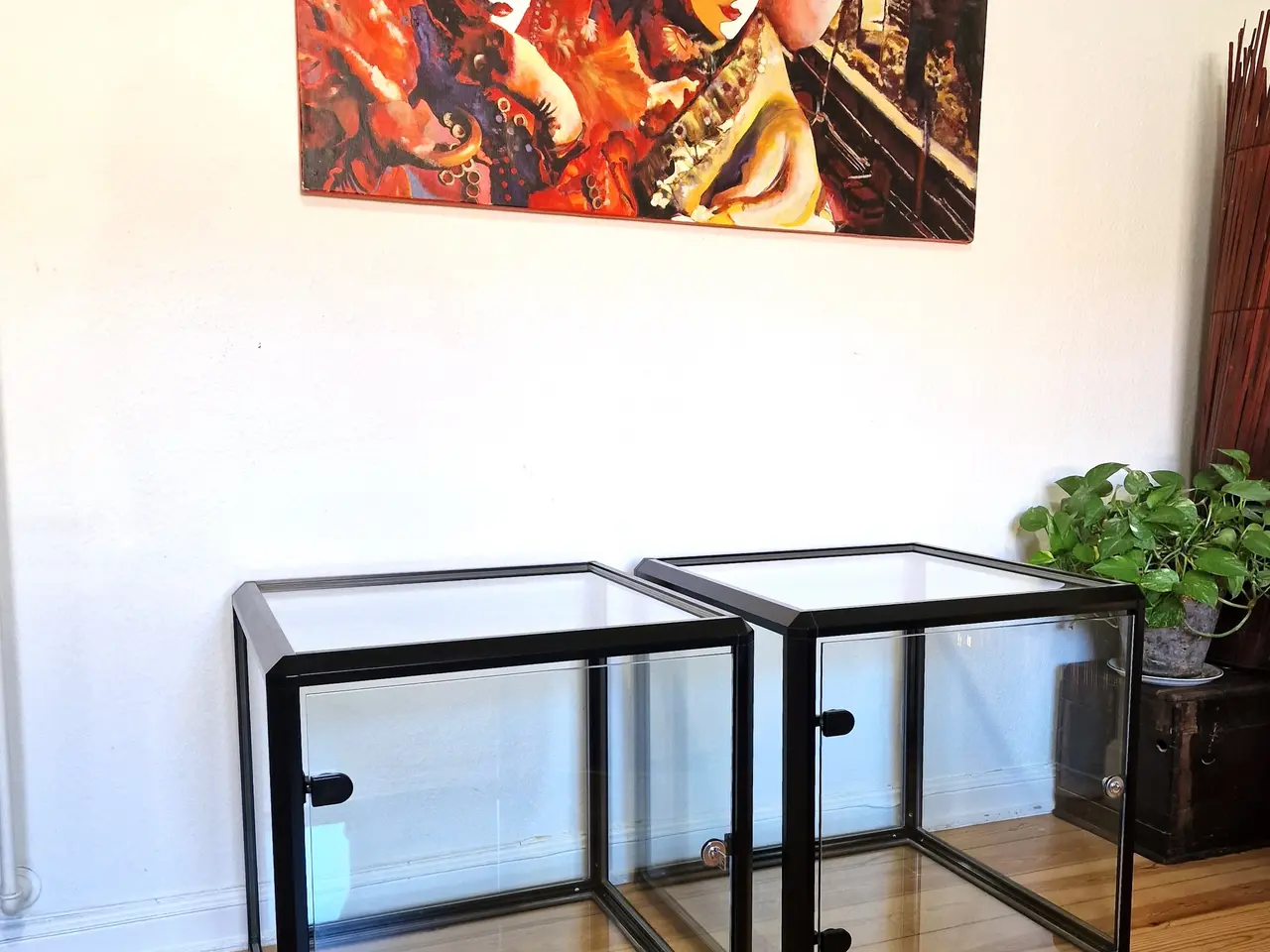 Billede 9 - 2 stk Store firkantede glasmontre.
