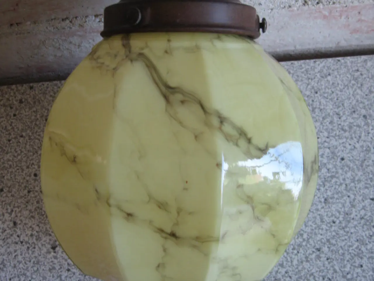 Billede 4 - Vintage pendel i marmoreret glas