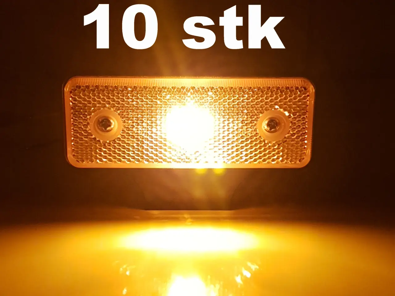 Billede 1 - 10 x Godkendt Markeringslys med 2 LED og REFLEKS 