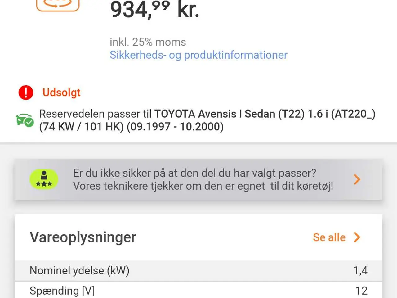 Billede 4 - Toyota starter nedsat nypris