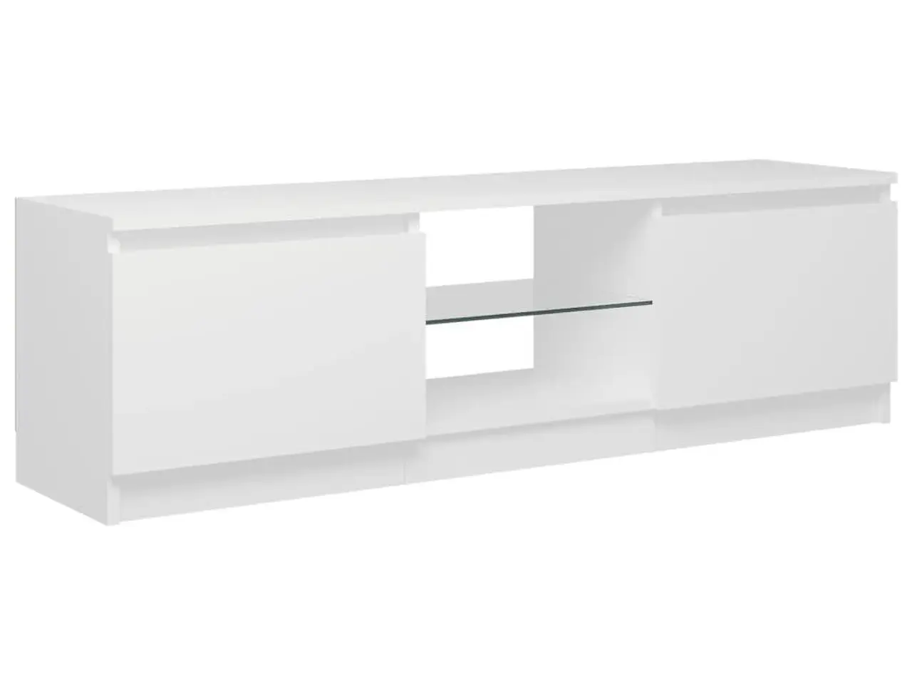 Billede 7 - Tv-skab med LED-lys 120x30x36 cm hvid