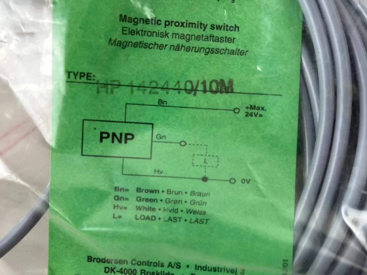 Billede 3 - Brodersen HP142440/10M Magnetic Proximity kontakt